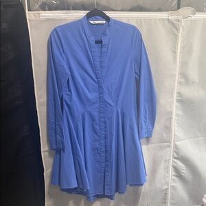 Zara Blue Long Sleeve Dress